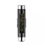 Digital thermometer + clock, with light, for auto